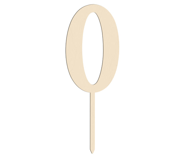 Cake Topper Zahlen Holz 0-9 Geburtstag Tortendeko Kuchenstecker Cupcake - Höhe ca. 20 cm inkl. Stecker, feinste Gravur