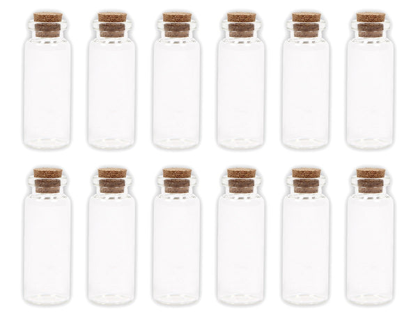 Alsino 100 Stück Glasfläschchen mit Korken