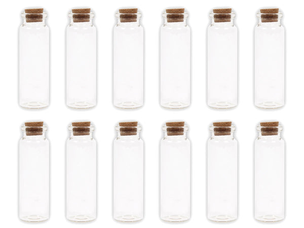 Alsino 60 Stück Glasfläschchen mit Korken