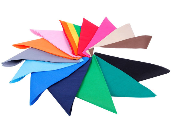 Bandana Zandana ca. 54 x 54 cm einfarbige Kopftücher in uni Farben aus 100% Baumwolle