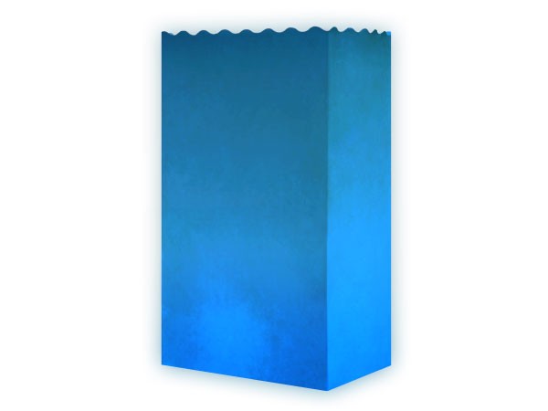 10 Stk. Laterne Lichttüten Basic blau