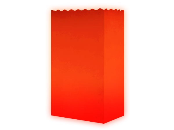 10 Stk. Laterne Lichttüten Basic rot