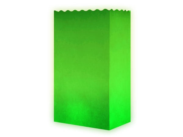 10 Stk. Laterne Lichttüten Basic grün