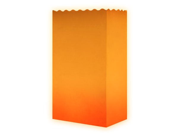 10 Stk. Laterne Lichttüten Basic orange