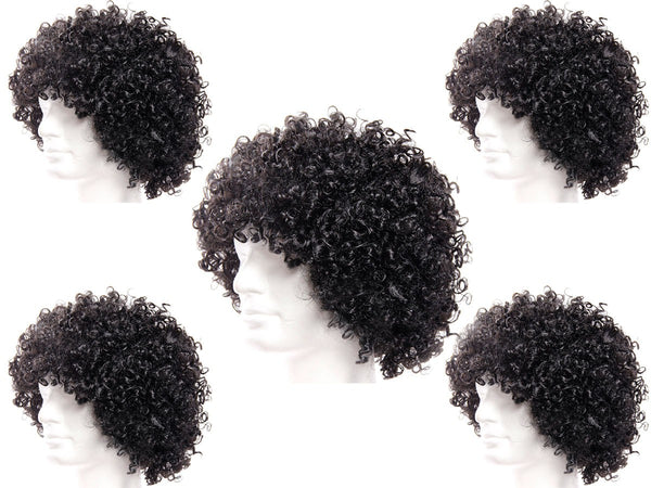 5er Set Funky Afro Perücken af 01