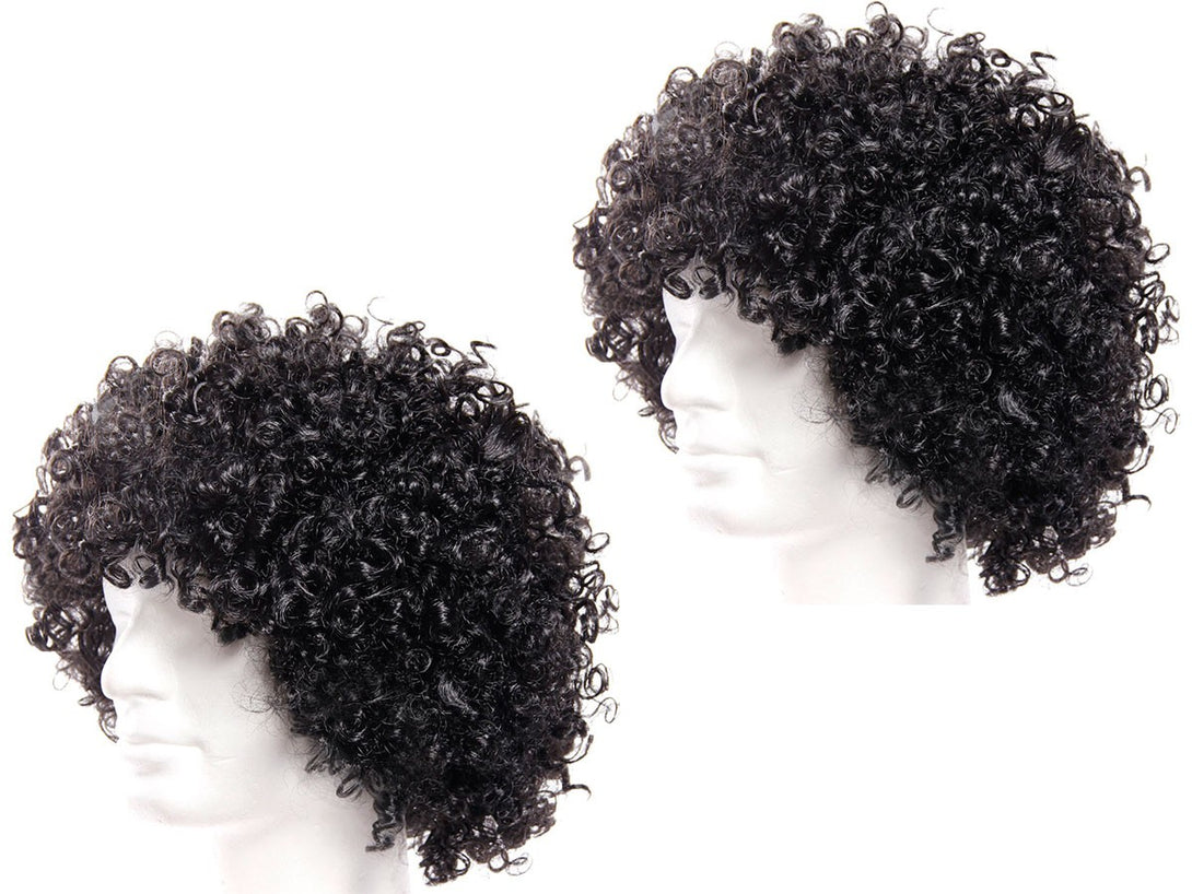 afroperücke-schwarz-set