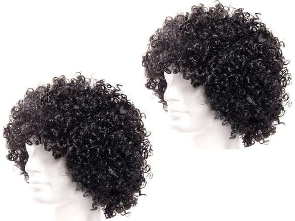 afroperücke-schwarz-set