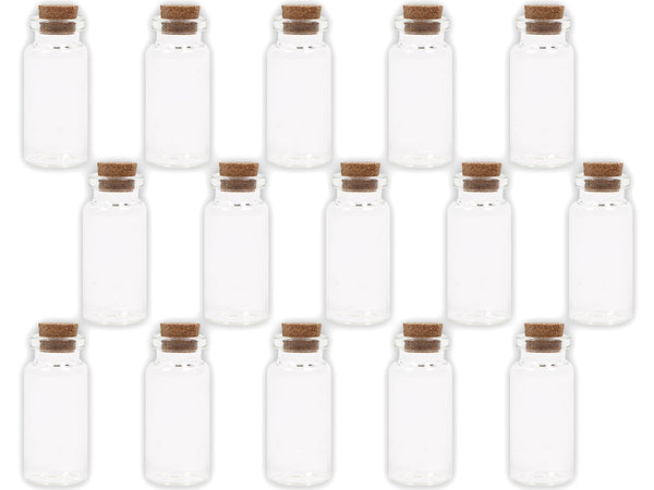 Alsino 60 Stück Glasfläschchen mit Korken