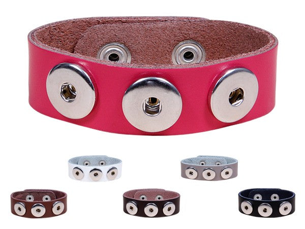 Chunk Easy Button Lederarmbänder