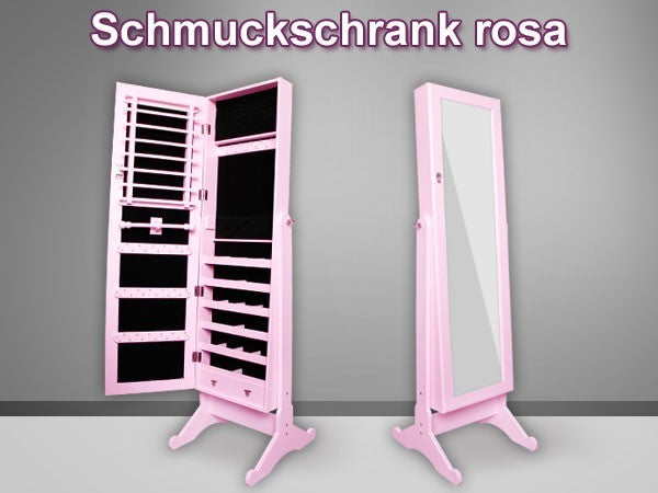 Spiegelschrank Schmuckschrank Spiegel Schrank Schmuck Ohrringe Vit-03a pink