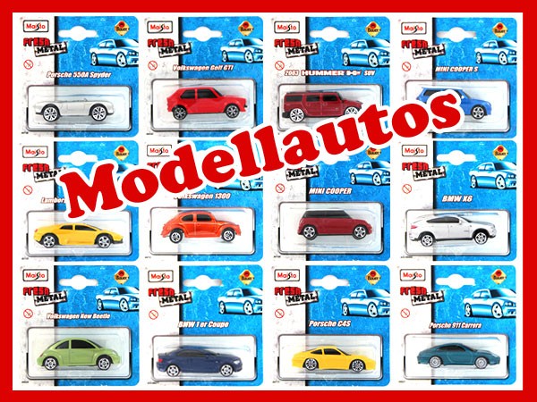 MAISTO Fresh Metal Modellauto Autos PKW 1:60 Sammlerautos Audi Porsche BMW VW Mercedes