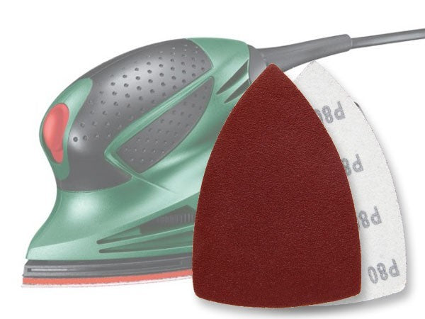 1 Stück Klett Schleifblätter Dreieck Schleifscheiben Rund Schleifpapier Multischleifer Ø 150 mm , Korn 80