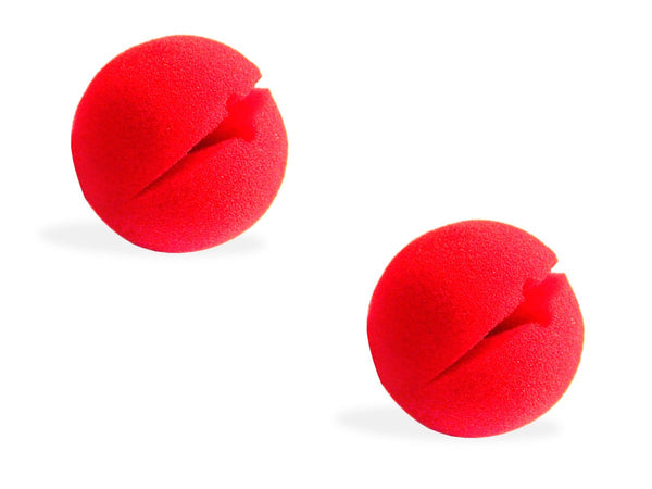 2 Stück Clownnase Rot Clown Nasen Karneval Red Nose Fasching Schaumgummi Schaumstoffnase
