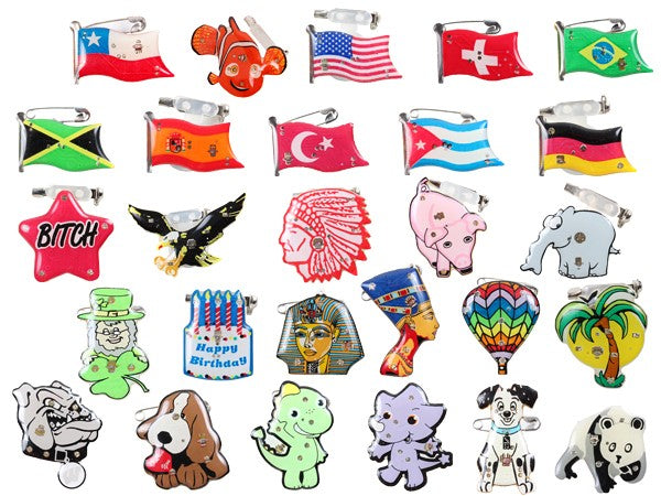 Blinki LED Anstecker Blinky Brosche