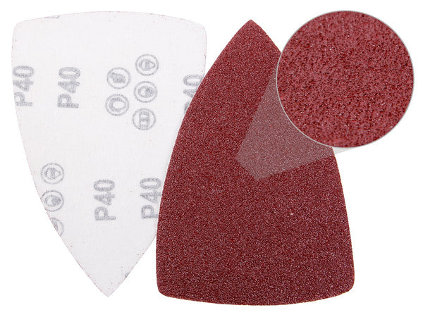 100 Stück Klett Schleifblätter Dreieck Schleifpapier Multischleifer Ø 150 mm, Korn 40