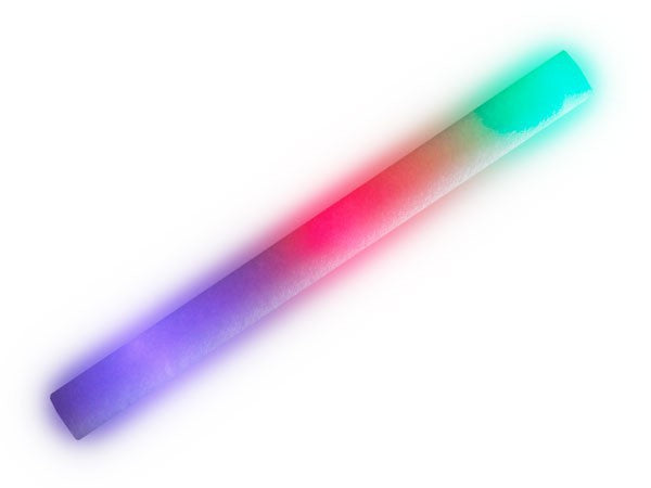12x Alsino multi LED Glowstick Party Licht Knicklicht Schaumstoff Leuchtstab Blinkstab