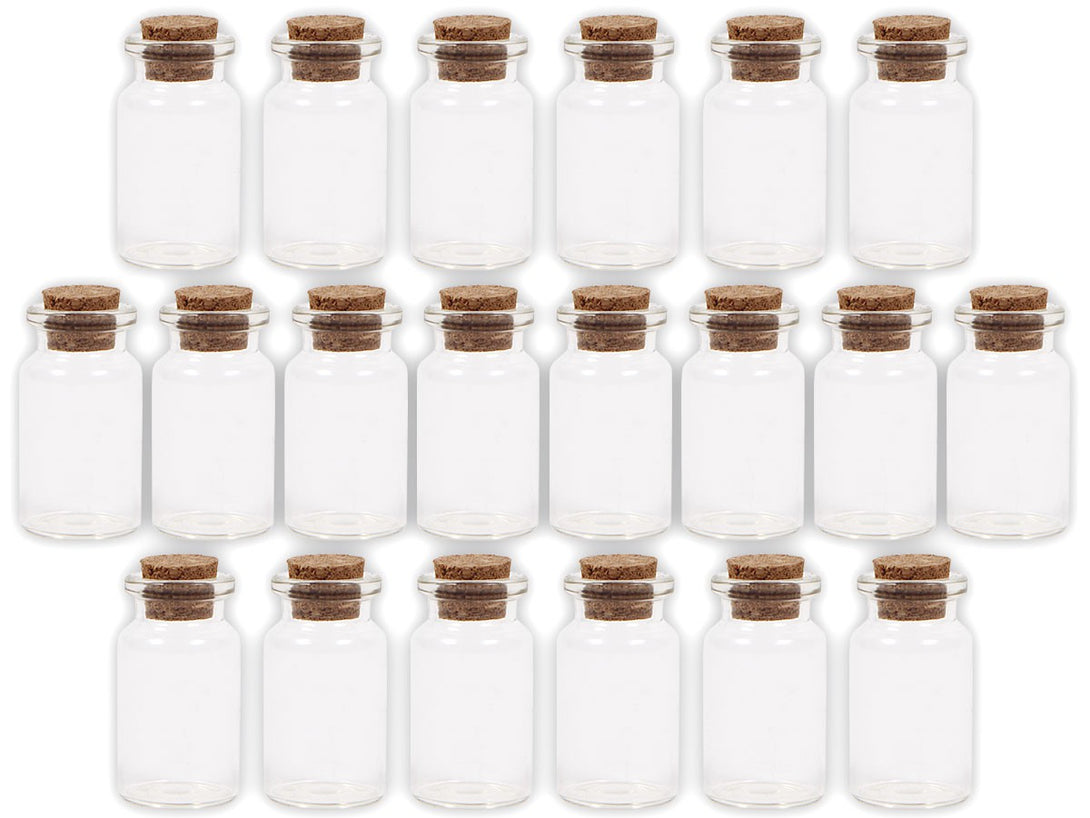 Kleine Glasfläschchen mit Korken