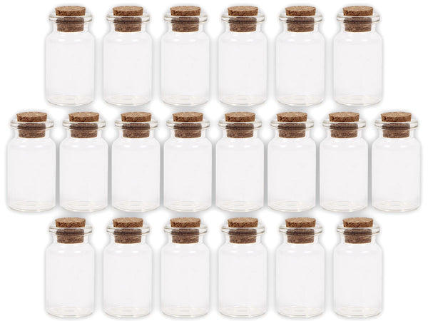 Kleine Glasfläschchen mit Korken