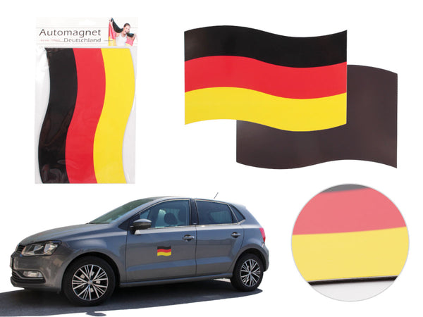 Automagnetflagge Flagge geschwungen Deutschland