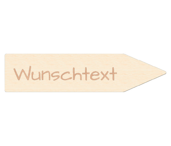 Alsino Holz Acryl Pfeilwegweiser personalisierbar 39 x 9 cm Schild Wegweiser - Holzzeiger Holzschild Wegweiser-Schild