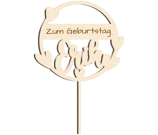 Happy Birthday Cake Topper Geburtstag Kuchendeko personalisiert mit Wunschnamen