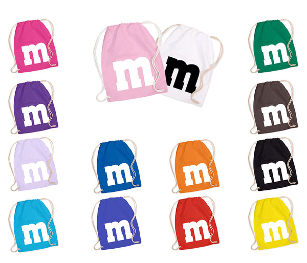 Alsino Turnbeutel mit dem M und M Motiv – Perfekt für Karneval & Fasching