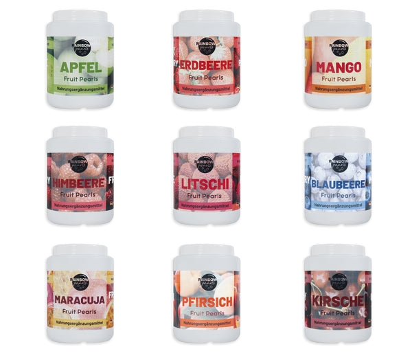 Bubble Tea Perlen Tee Fruchtperlen Kugeln 100% Vegan 2 kg Glutenfrei Molekularer Kaviar Ohne Künstliche Farbstoffe
