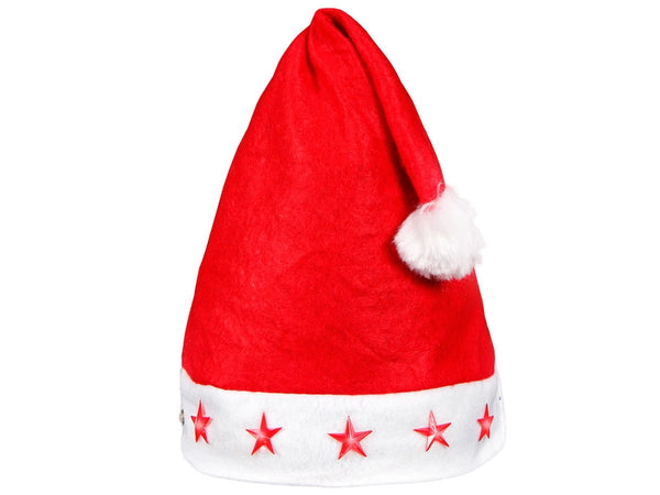 24 Stück Weihnachtsmützen Nikolausmützen blinkend 15