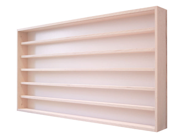 V13A Sammlervitrine Holz / 100 cm x 58 cm x 8,5 cm 6 Fächer