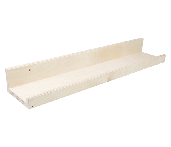 Bilderleiste personalisiert Holz Wandregal Regalbrett Wand Bilder Kinderzimmer 40-90 cm breit 12 cm tief Natur Wandboard mit Nut - Stabil, schick & robust - inkl. Montagematerial