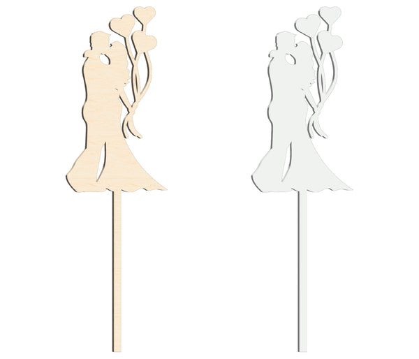 Cake Topper Brautpaar Hochzeitspaar Tortenstecker Torten Kuchen Deko