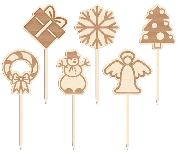 Cake Topper Weihnachten Weihnachtsdeko Muffin Kuchen Torten Stecker - Geschenkidee
