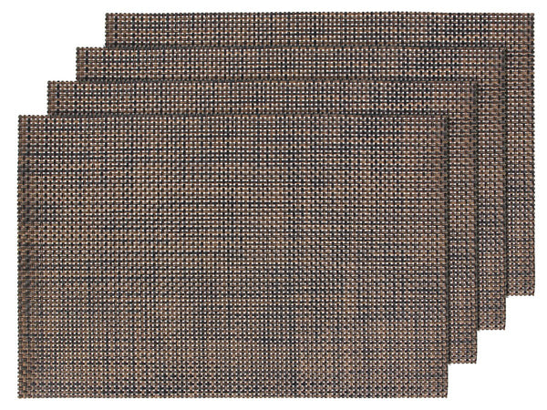 Alsino 4er Set edle PlatzmattenTS-01 braun Tisch Sets Platzset Tischmatten Untersetzer Platzdeckchen