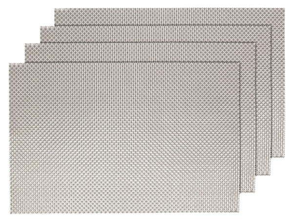 Alsino 4er Set edle PlatzmattenTS-09 braun grau Tisch Sets Platzset Tischmatten Untersetzer Platzdeckchen