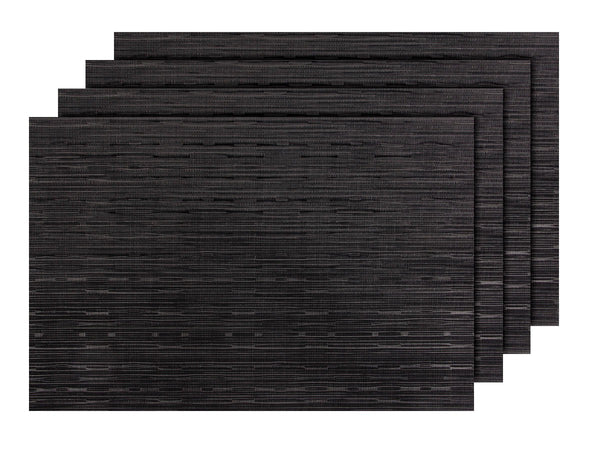 Alsino 4er Set edle Platzmatten TS-79 schwarz Tisch Sets Platzset Tischmatten Untersetzer Platzdeckchen