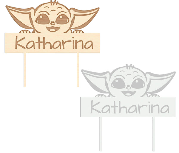 Cake-Topper Groku personalisiert Wunschname Tortenstecker
